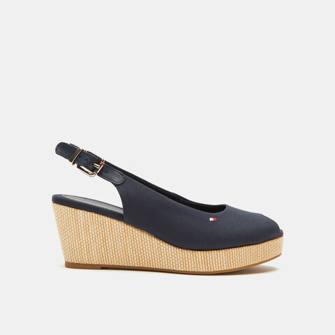 Sandalias de mujer con cuña, Azul Sandalias de mujer con cuña, Azul